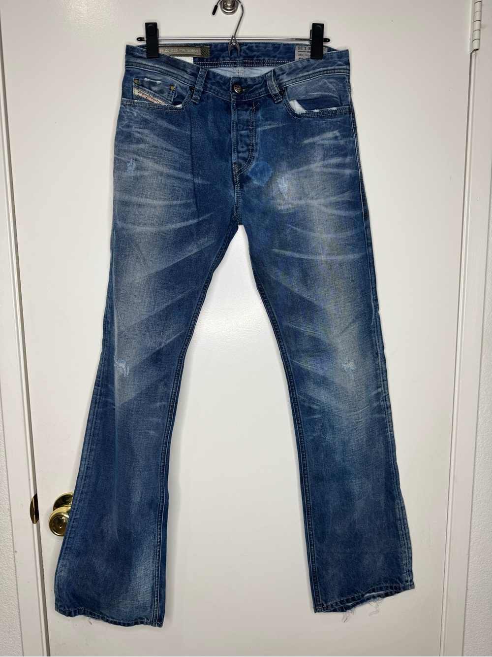 Diesel New Fanker Regular Slim-Boot Cut Vintage Jeans Size 28x30